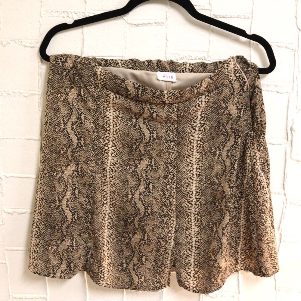 Snake print SKORT mini skirt